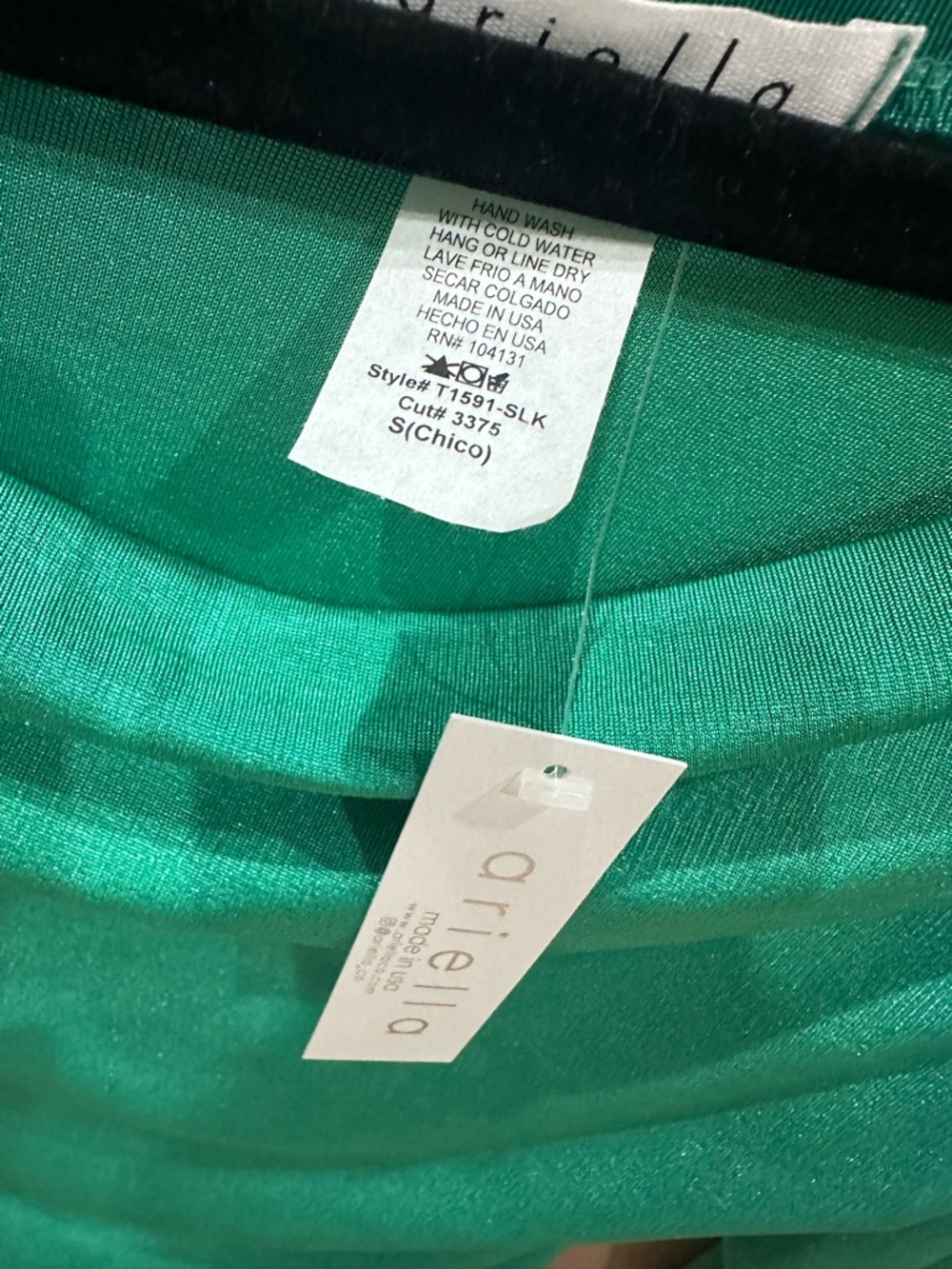 Ariella Shimmery Teal-Green Knit Top
